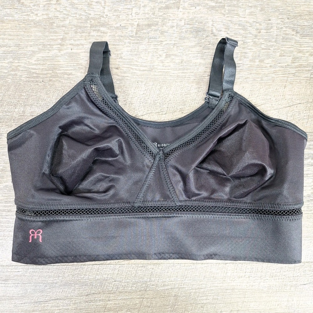Ruby Ribbon Siren Lace Demiette Bra Black Wireless Pullover Style 1760 Size 32